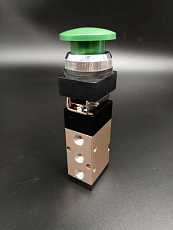SV-H-PB-G-52-06 Пневмораспределитель 5/2, G1/8 кнопка зеленая, без фиксации